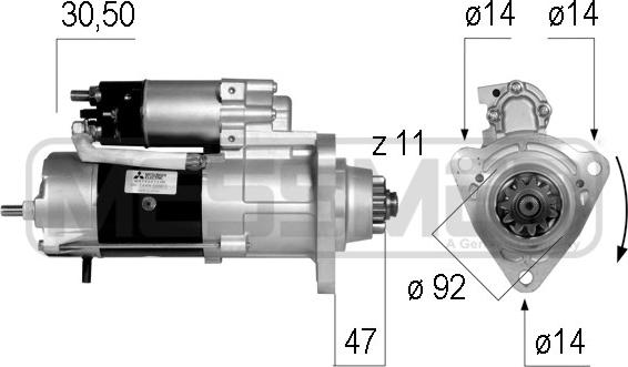 ERA 220568 - Starteris www.autospares.lv