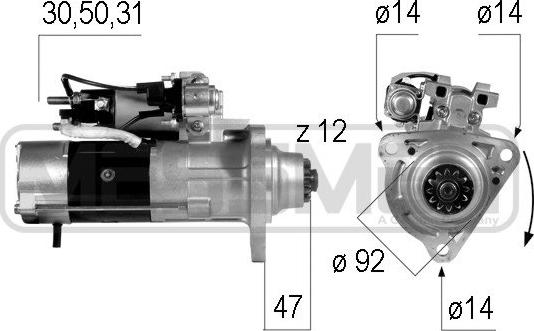 ERA 220563 - Starteris www.autospares.lv