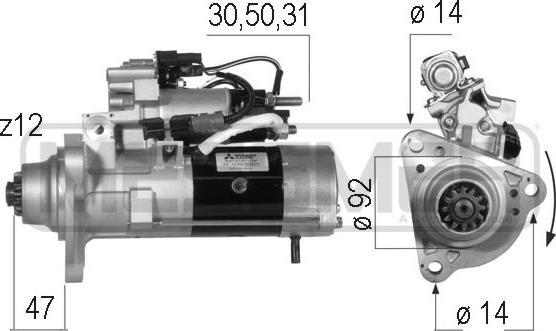 ERA 220562 - Starteris www.autospares.lv