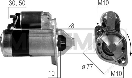 ERA 220503 - Starter www.autospares.lv