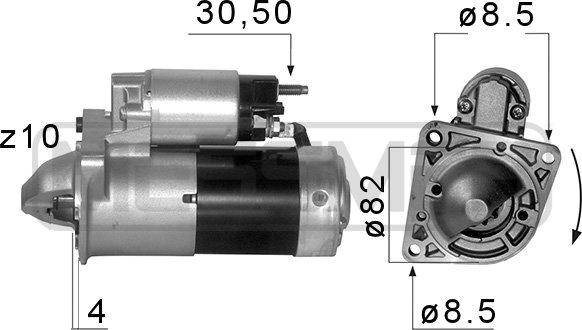 ERA 220580 - Starteris www.autospares.lv