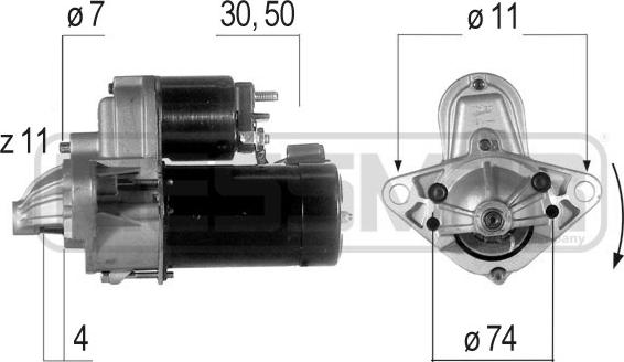 ERA 220582 - Starteris www.autospares.lv