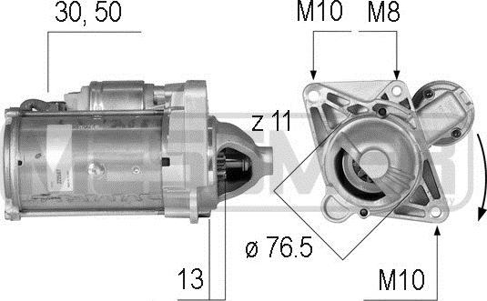 ERA 220587 - Starter www.autospares.lv