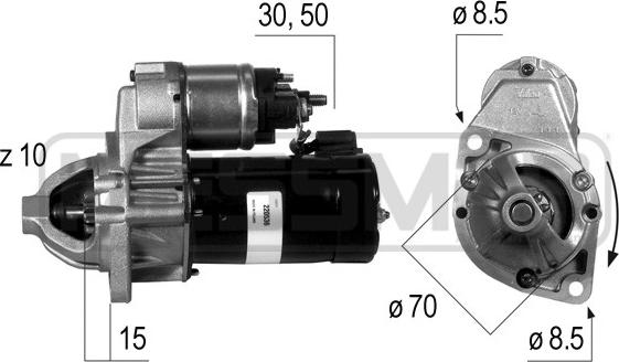 ERA 220536 - Стартер www.autospares.lv