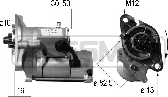 ERA 220524A - Starter www.autospares.lv