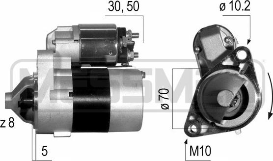 ERA 220523A - Стартер www.autospares.lv