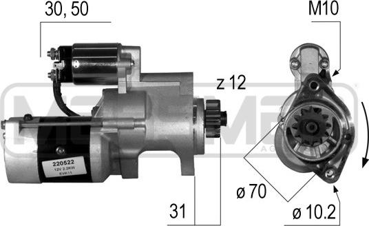 ERA 220522 - Starteris www.autospares.lv