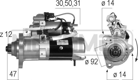 ERA 220571 - Starteris www.autospares.lv