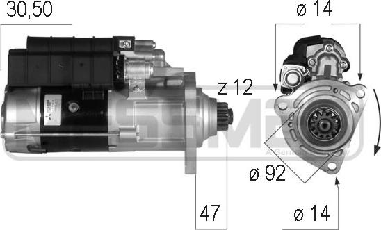 ERA 220572 - Starteris www.autospares.lv