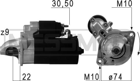 ERA 220694 - Starteris www.autospares.lv