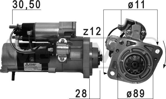 ERA 220 695 - Starteris www.autospares.lv