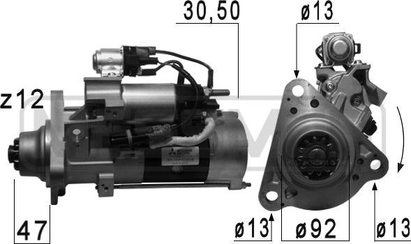 ERA 220690 - Starteris www.autospares.lv