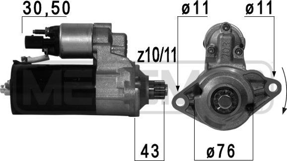 ERA 220698A - Starteris www.autospares.lv