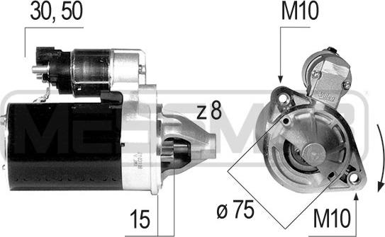 ERA 220644 - Стартер www.autospares.lv