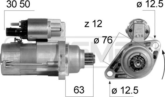 ERA 220646 - Starteris www.autospares.lv