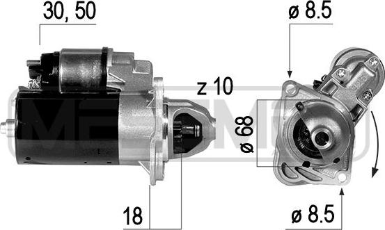 ERA 220650 - Starteris www.autospares.lv