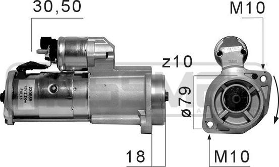 ERA 220669 - Starteris www.autospares.lv