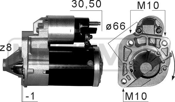 ERA 220668 - Стартер www.autospares.lv