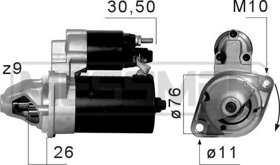 ERA 220662A - Starteris www.autospares.lv