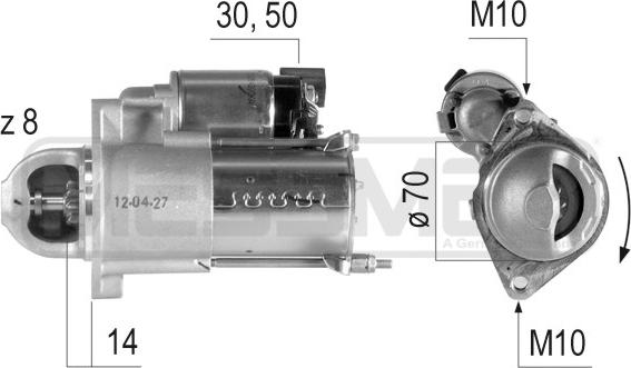 ERA 220614R - Starteris www.autospares.lv