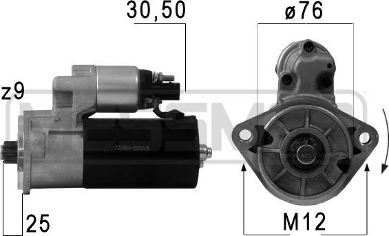 ERA 220684A - Стартер www.autospares.lv