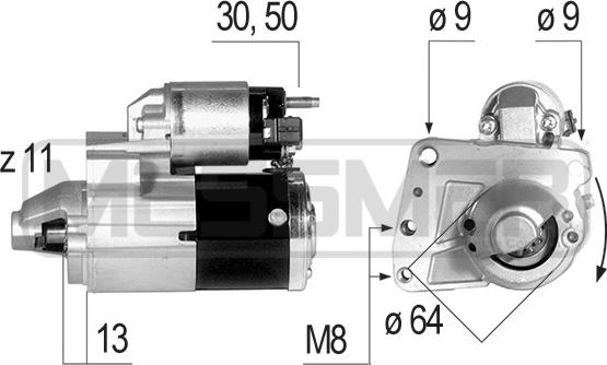 ERA 220638 - Starteris www.autospares.lv