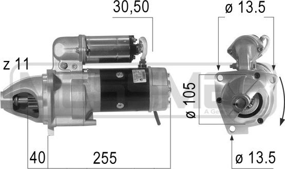 ERA 220625 - Starteris www.autospares.lv