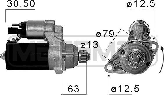 ERA 220674A - Starteris www.autospares.lv