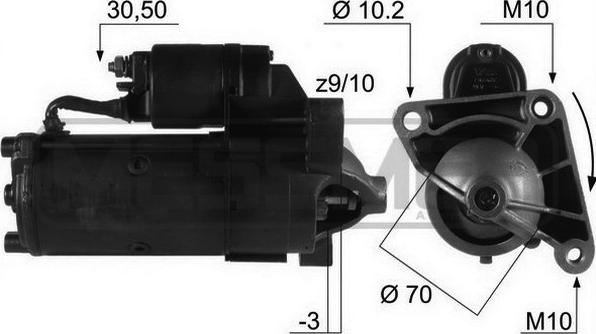 ERA 220099R - Starteris www.autospares.lv