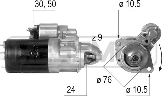 ERA 220091A - Starteris autospares.lv