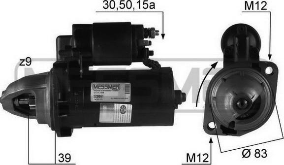 ERA 220061R - Starteris www.autospares.lv