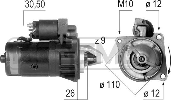 ERA 220019 - Starteris www.autospares.lv