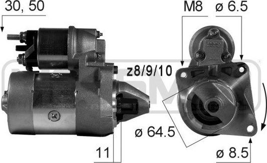 ERA 220014A - Starteris www.autospares.lv