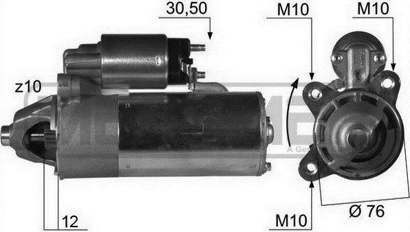 ERA 220015 - Starteris www.autospares.lv