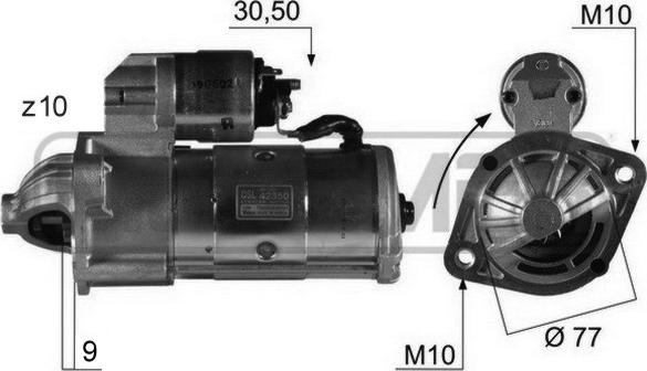 ERA 220086 - Starteris www.autospares.lv