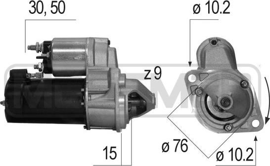 ERA 220087 - Стартер www.autospares.lv