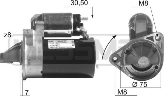 ERA 220036 - Starteris www.autospares.lv