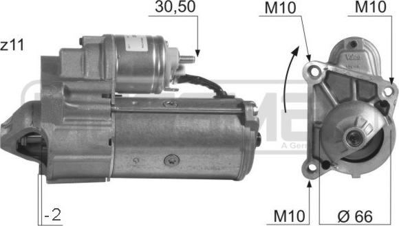 ERA 220021 - Стартер www.autospares.lv