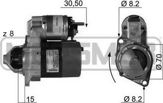 ERA 220027 - Starteris www.autospares.lv