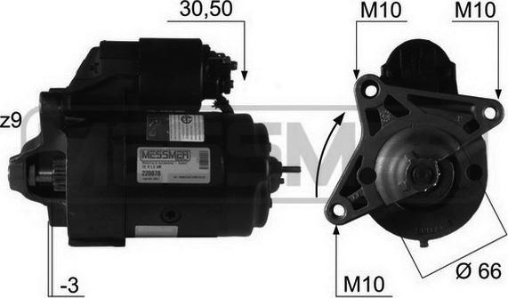 ERA 220070R - Стартер www.autospares.lv