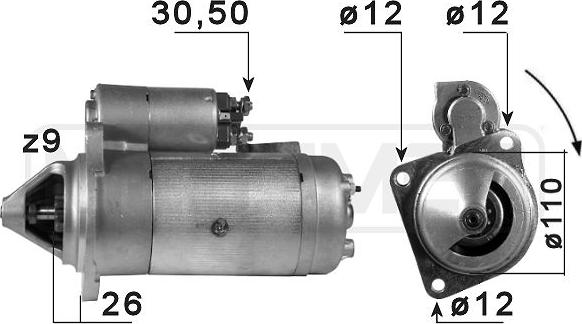 ERA 220077 - Starteris www.autospares.lv