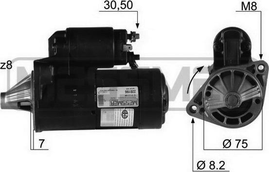 ERA 220196A - Starteris www.autospares.lv