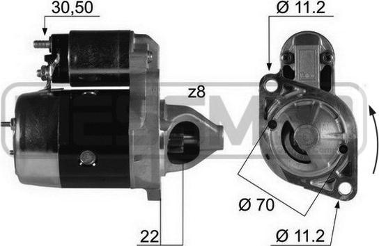 ERA 220198R - Starteris www.autospares.lv