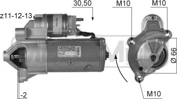 ERA 220148 - Стартер www.autospares.lv