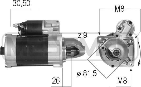 ERA 220156A - Стартер www.autospares.lv