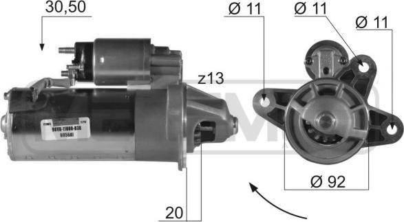 ERA 220164A - Стартер www.autospares.lv