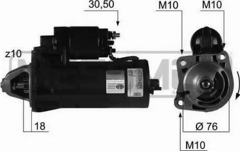 ERA 220167 - Стартер www.autospares.lv