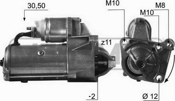 ERA 220107 - Starteris www.autospares.lv