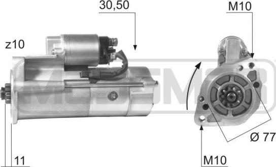 ERA 220115 - Стартер www.autospares.lv