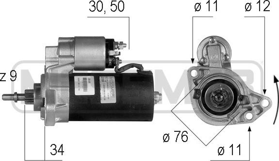 ERA 220189A - Starteris www.autospares.lv